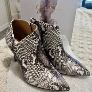 Jessica Simpson Snakeskin Pattern Ankle Booties